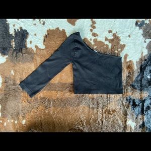 One Shoulder Long Sleeve